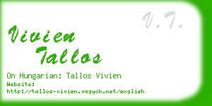 vivien tallos business card